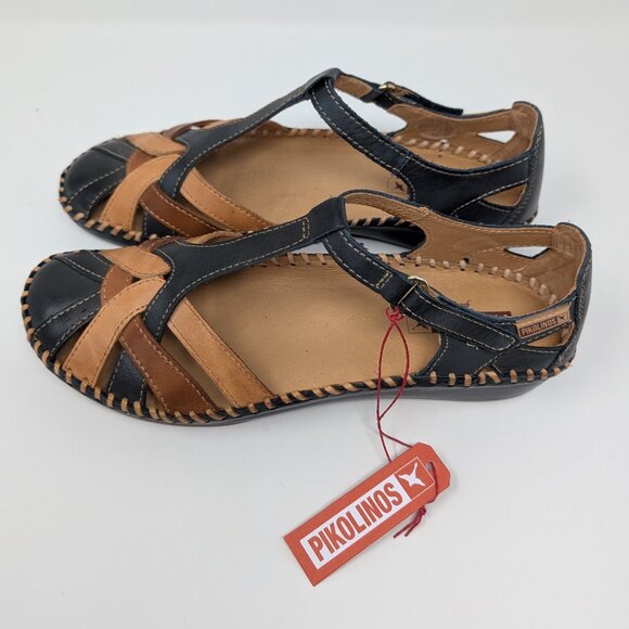 Pikolinos Vallarta Leather Sandals - Women's 8.5 / EU 39 NAVY 655-0732C5